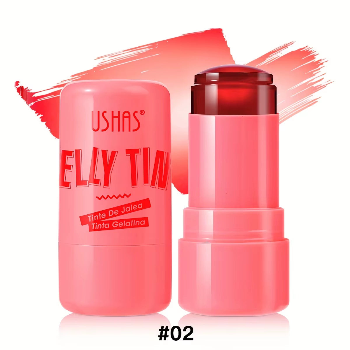 4 Colors Jelly Blush Stick Lip Balm Eyeshadow 3-In-1 Multi-Use Matte Blush Moisturize Brighten Lip Gloss